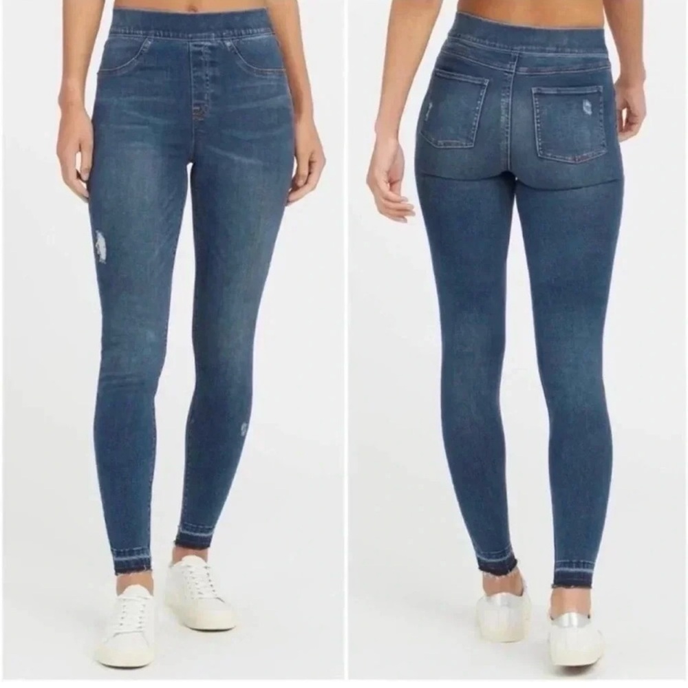 NWT SPANX Distressed Skinny Jeans #20203R Size L